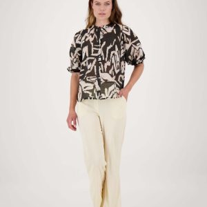 blouse pofmouw met print | multicolor