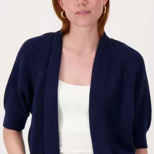 vest met vleermuis mouwen met hart broche | summer navy