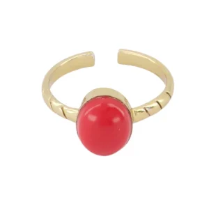 ring met steen verstelbaar | raspberry