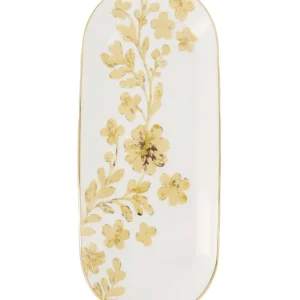 serveerschaal ovaal bloempatroon | multicolor