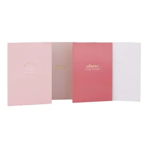 set van 4 wenskaarten verjaardag | multicolor
