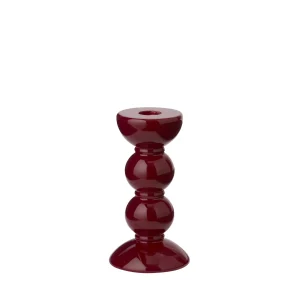 Addison Ross Bobbin Kandelaar Kersenrood 14 cm