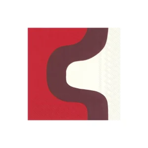 Ihr Papieren Servetten Marimekko Seireeni Donkerrood 33/33