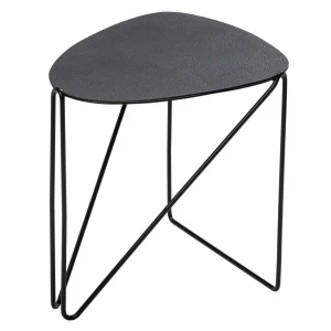 LINDDNA Curve Bijzettafel - zwart + vervangbare placemat