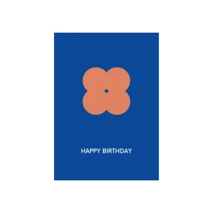 Matriks JL Postkaart Happy Birthday Navy Dubbel